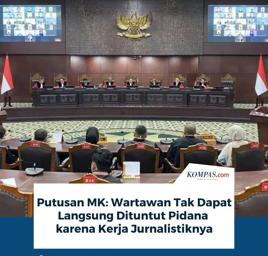 MK Tegaskan Wartawan Tak Bisa Langsung Dipidana, Sengketa Karya Jurnalistik Wajib Lewat Dewan Pers