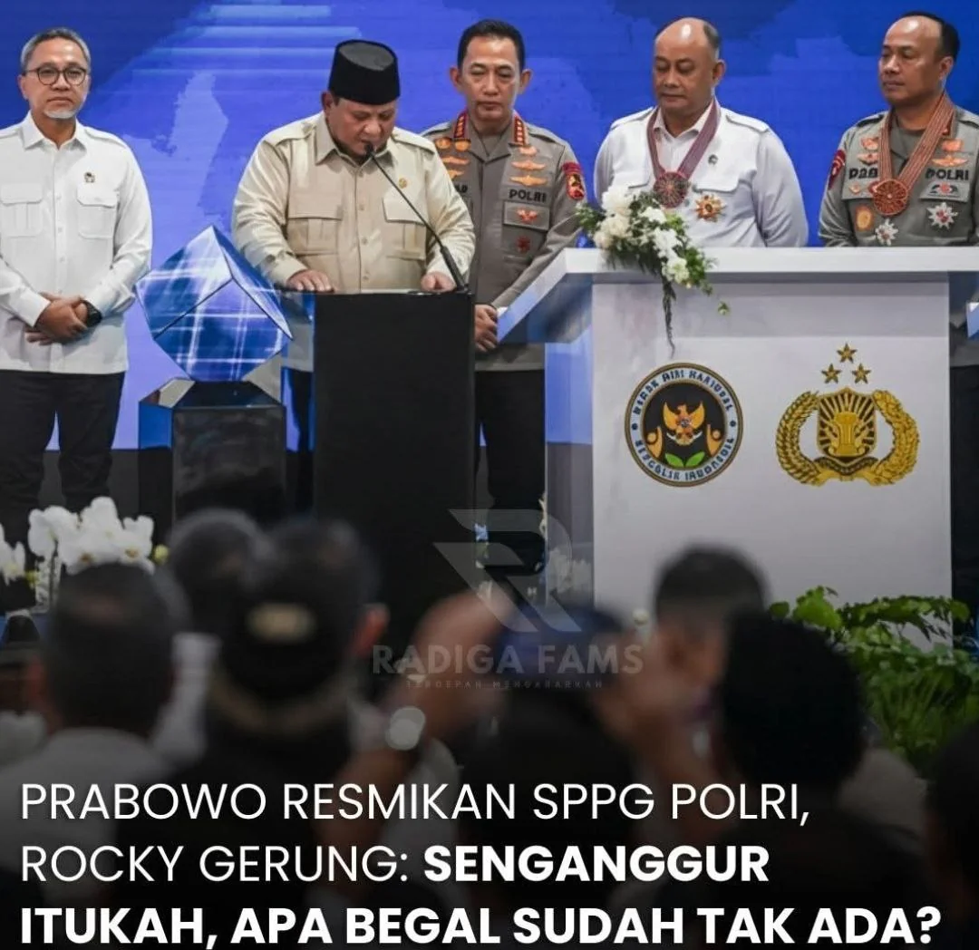 Prabowo Resmikan 1.072 SPPG, Polri Bangun 1.179 Unit MBG Nasional, kritik Rocky Gerung!!